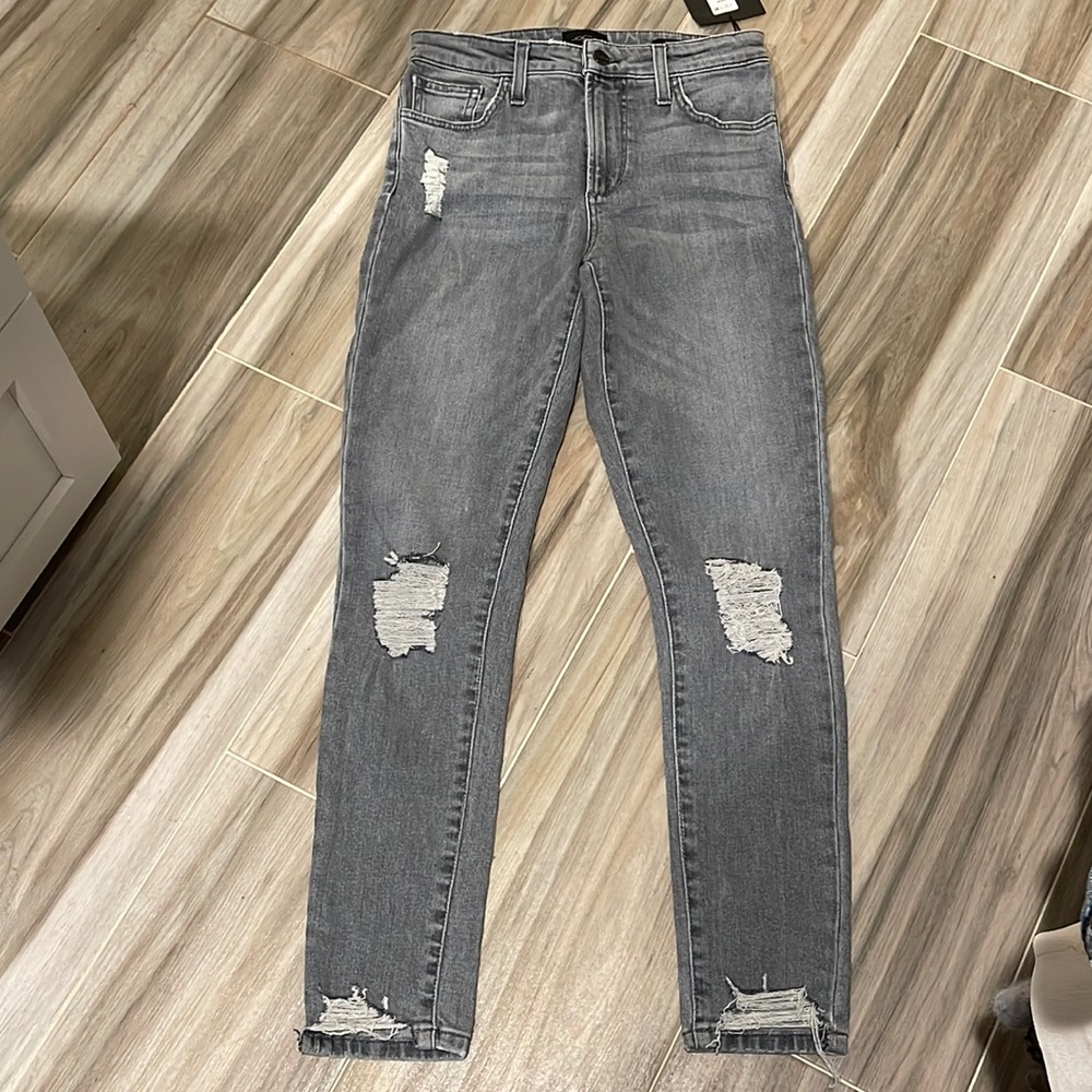 Joe’s Jean Light Grey-Blue “The Charlie” High Rise Skinny Ankle sz.25